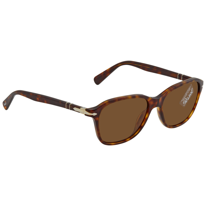 soll② Persol Brown Square Unisex Sunglasses PO3244S 24/33 53