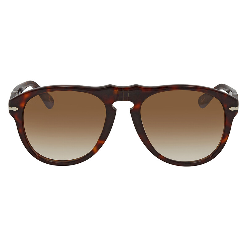 Persol Crystal Gradient Brown Pilot Men's Sunglasses PO0649 24/51