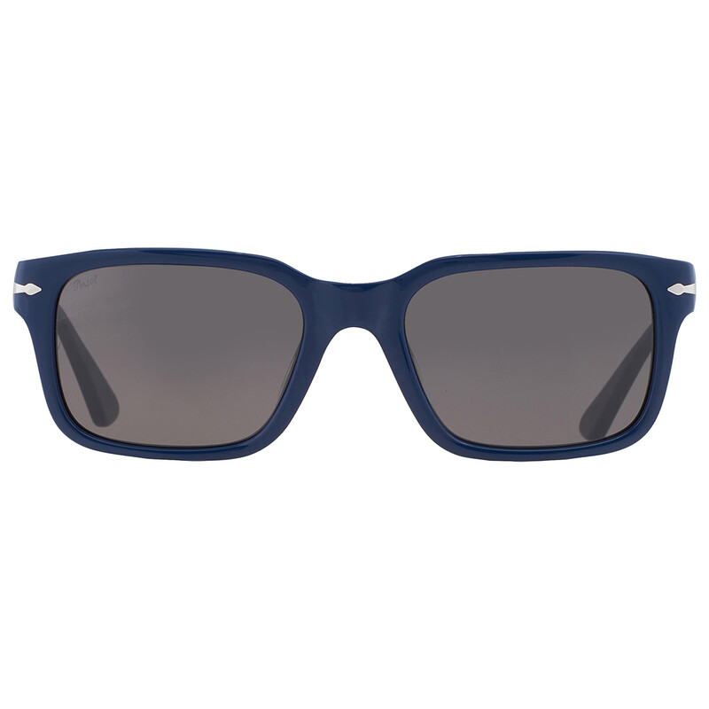 Persol Dark Grey Rectangular Unisex Sunglasses PO3272S 1170B1 55