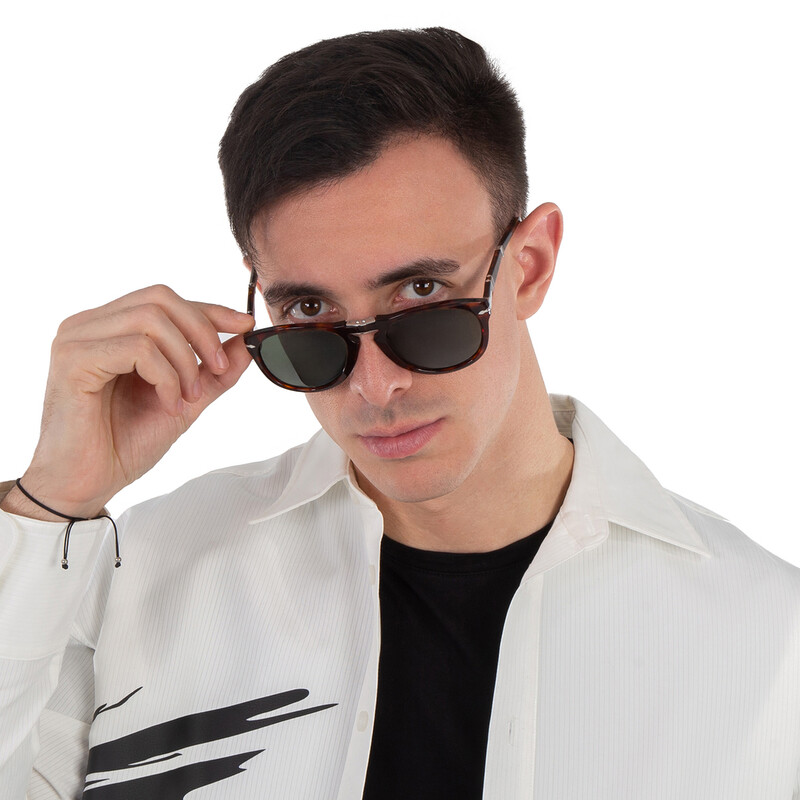 Persol Green Pilot Folding Unisex Sunglasses PO0714 24/31 54