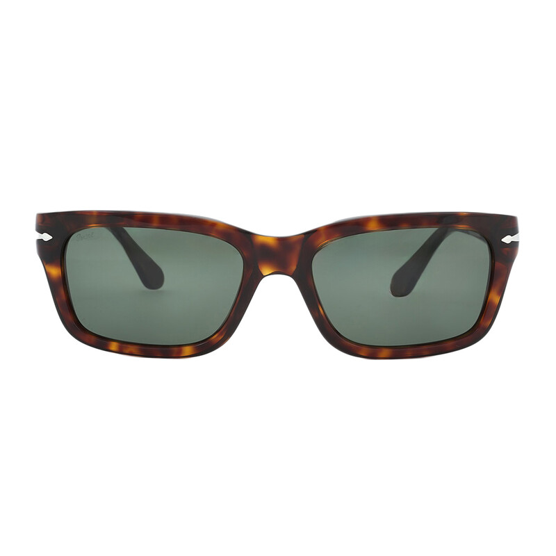Persol Green Rectangular Unisex Sunglasses PO3301S 24/31 57