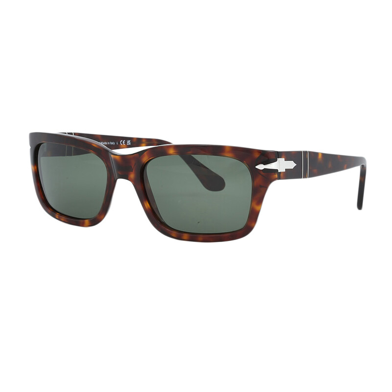 Persol Green Rectangular Unisex Sunglasses PO3301S 24/31 57