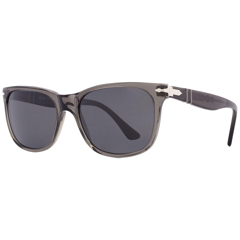 Persol Polarized Black Rectangular Unisex Sunglasses PO3291S