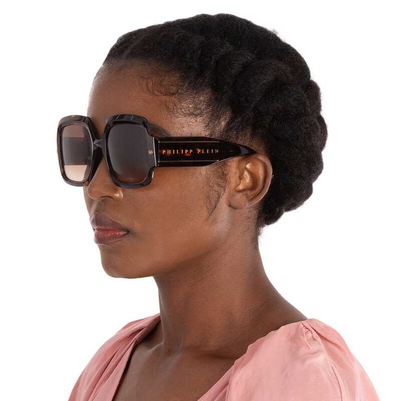 Philipp Plein Brown Square Ladies Sunglasses SPP038M 0722 56  display picture 3