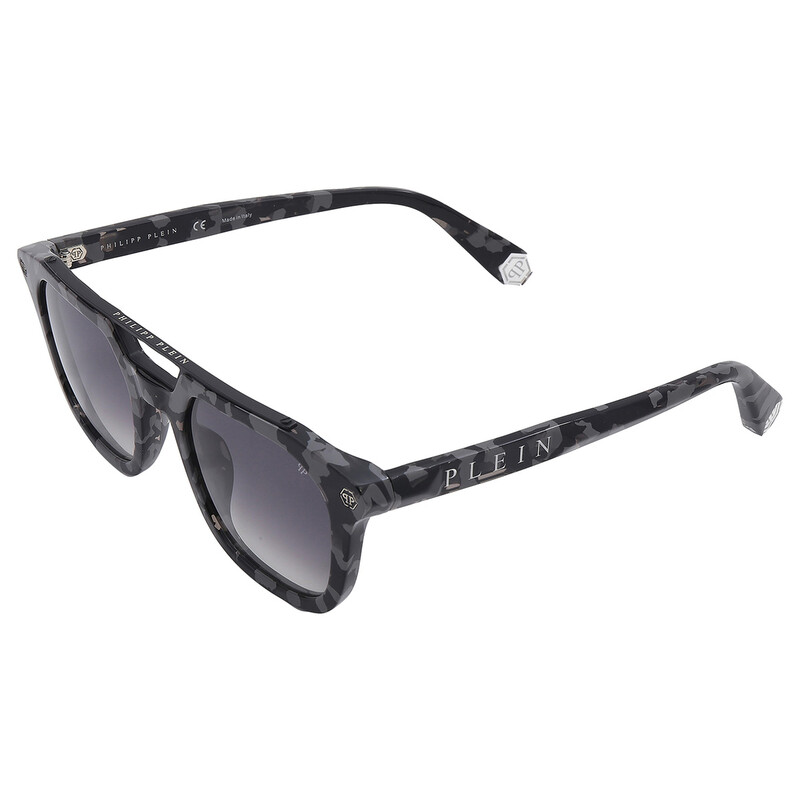 Philipp Plein Grey Square Men's Sunglasses SPP001M 0721 51