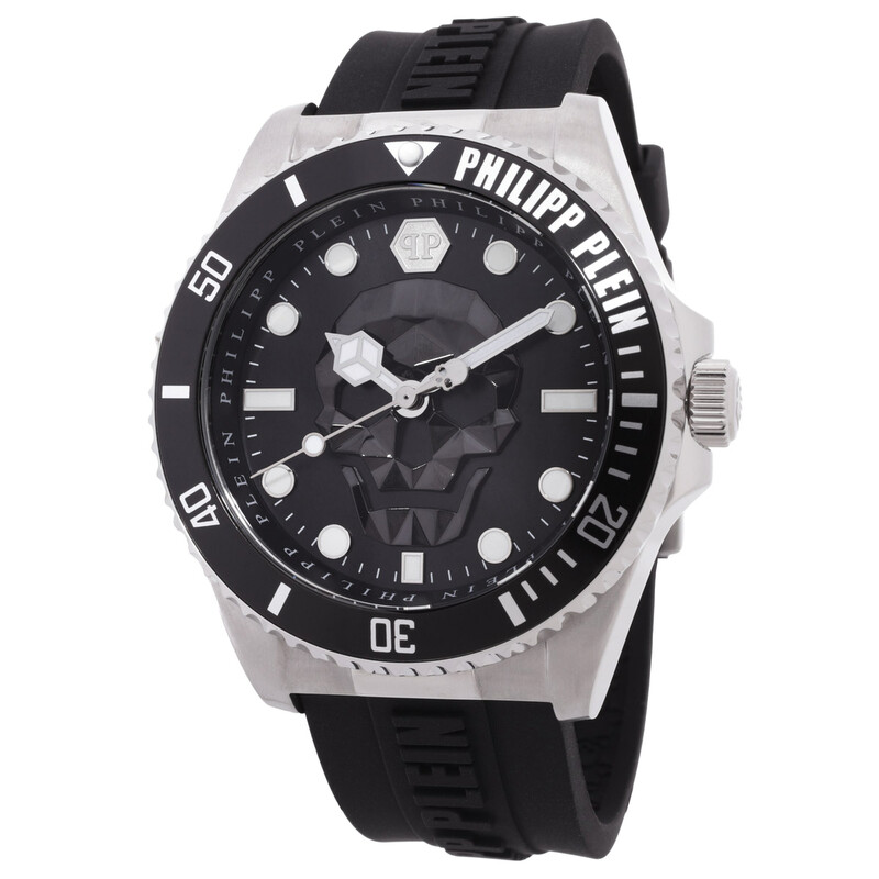 Philipp Plein The Skull Diver Quartz Black Dial Men display picture 2