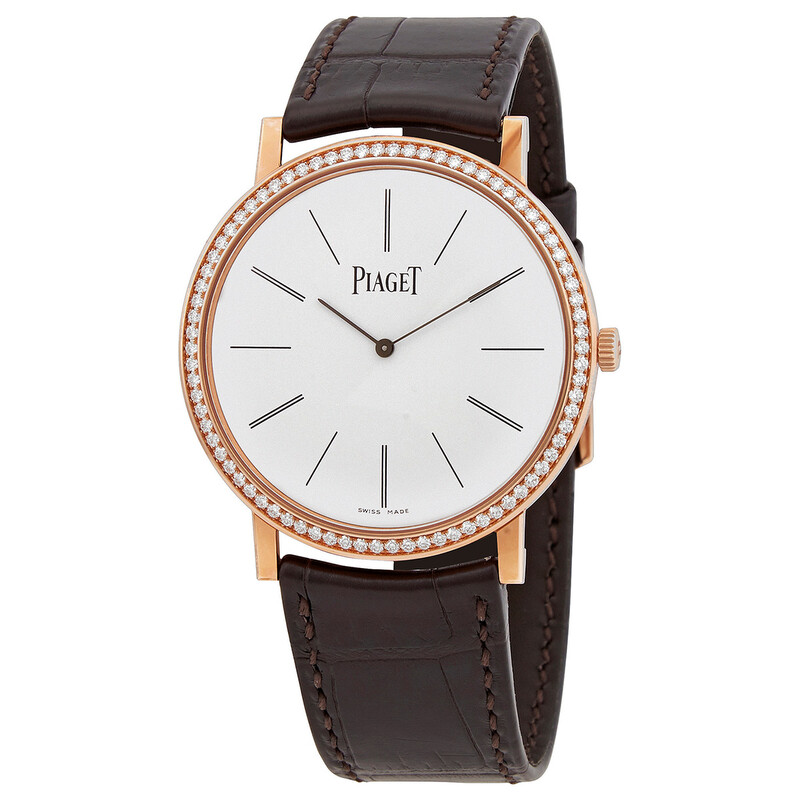 Piaget Altiplano White Dial Brown Alligator Leather Automatic