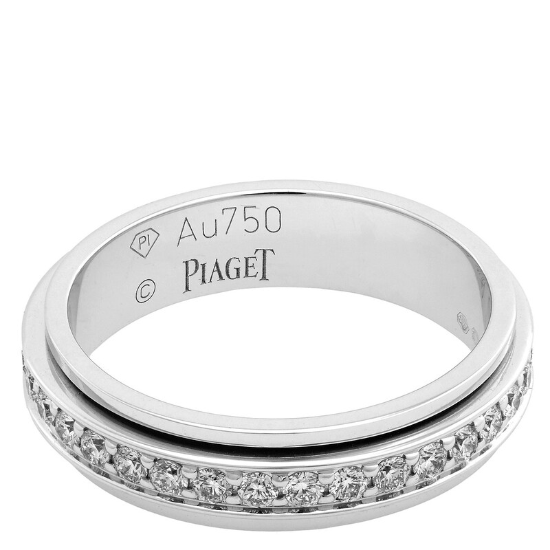 Piaget Possession 18k White Gold .56 CT Diamond Wedding Ring, Size