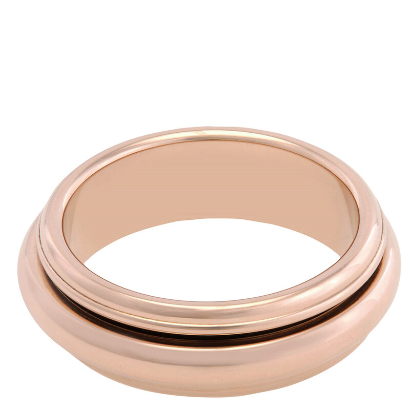 Piaget Possession Unisex Rose Gold .04 CT Diamond Ring, Size 54
