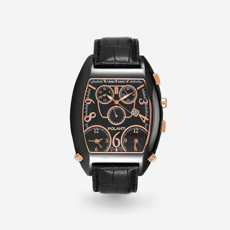 Polanti 3T-Zone Chronograph Quartz Rose Gold Dial Men's Watch