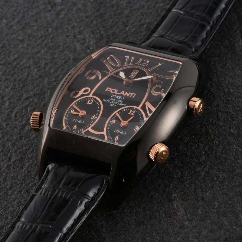 Polanti 3T-Zone Chronograph Quartz Rose Gold Dial Men's Watch