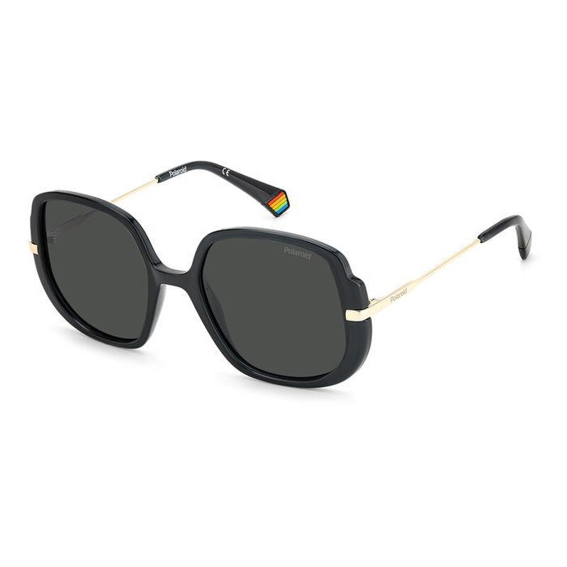Polaroid Core Polarized Grey Square Ladies Sunglasses PLD 6181/S 0KB7 ...