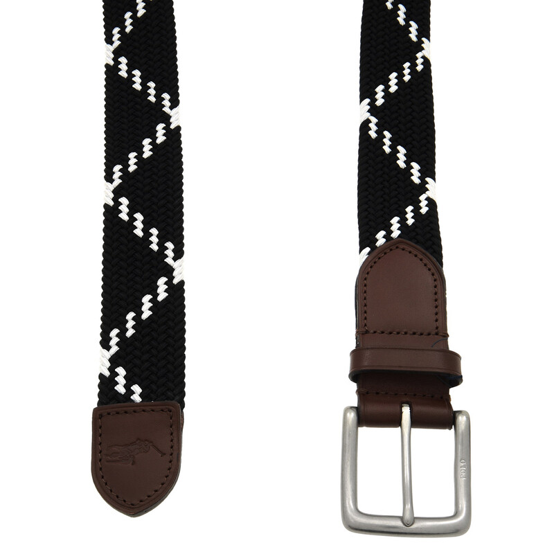 Polo Ralph Lauren Braided Engraved Logo Belt, Size Small