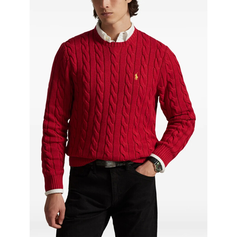 Polo Ralph Lauren Cable-Knit Cotton Jumper, Size X-Large