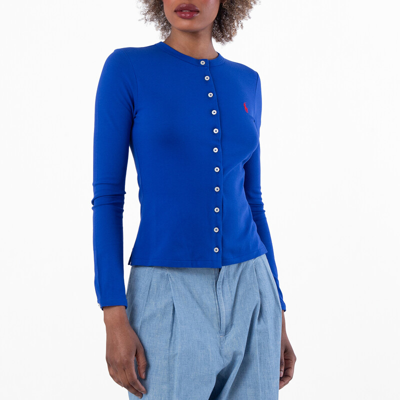 Polo Ralph Lauren Cotton Mesh Pony Cardigan, Size Large
