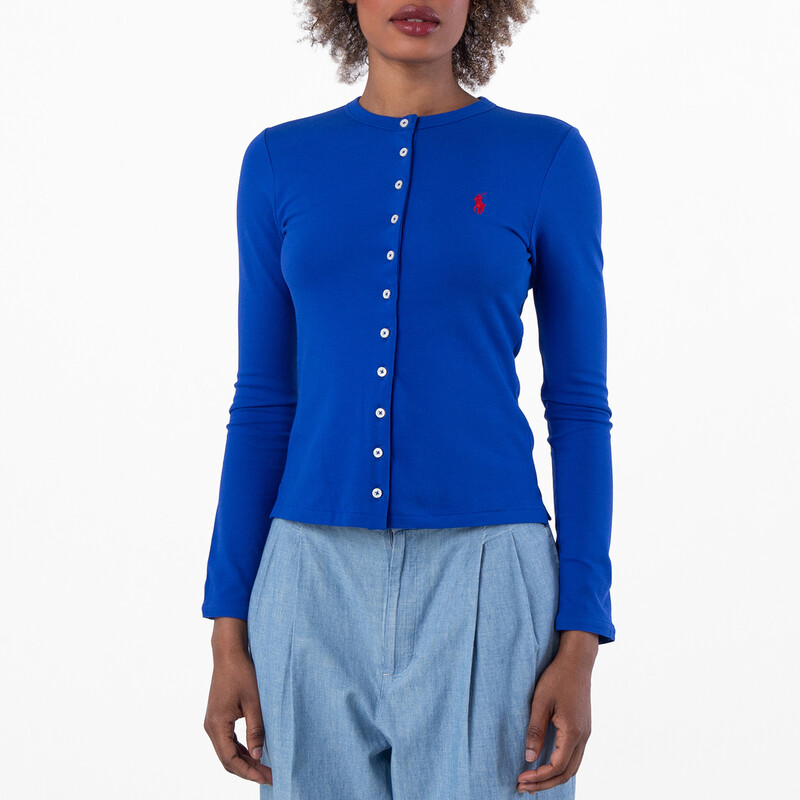 Polo Ralph Lauren Cotton Mesh Pony Cardigan, Size Large