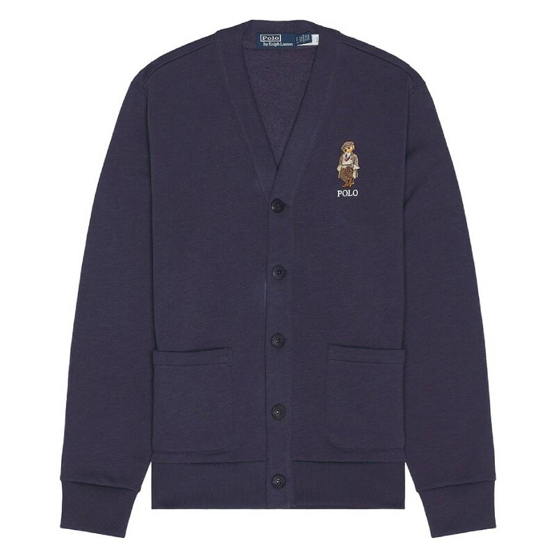 Polo Ralph Lauren Fleece Polo Bear Cardigan, Size Small