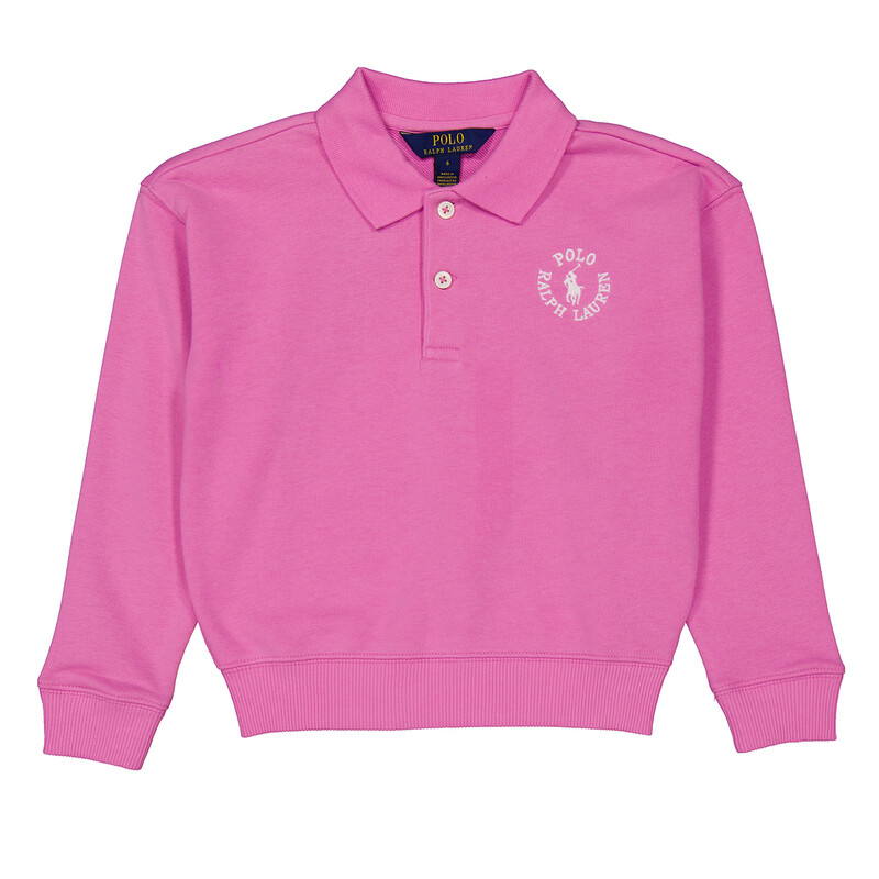 Polo Ralph Lauren Girls Logo French Terry Polo Sweatshirt, Size 3