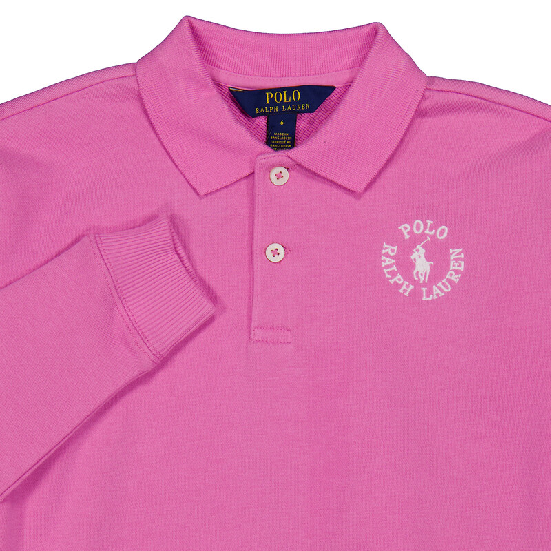 Polo Ralph Lauren Girls Logo French Terry Polo Sweatshirt, Size 3