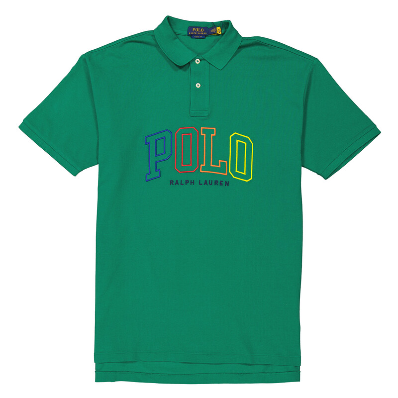 Polo Ralph Lauren Green 20/1 Big Fit Logo Mesh Polo Shirt, Size