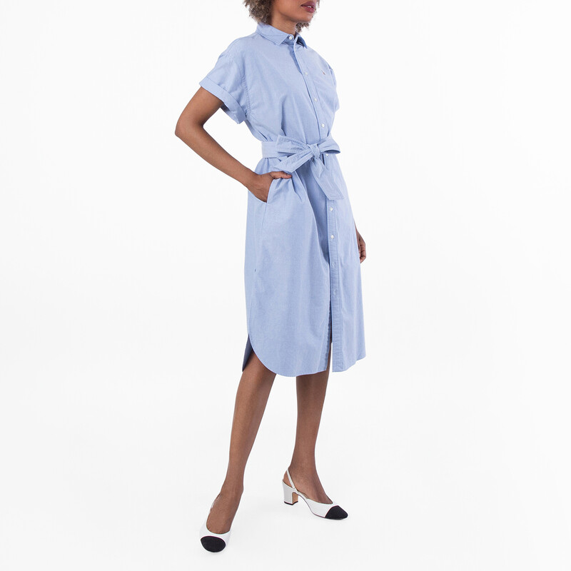 Polo Ralph Lauren Light Blue Chemisier Dress, Size Medium