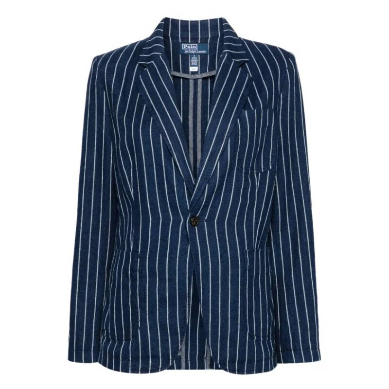 Polo Ralph Lauren Linen-Cotton Pinstripe Blazer, Size 4