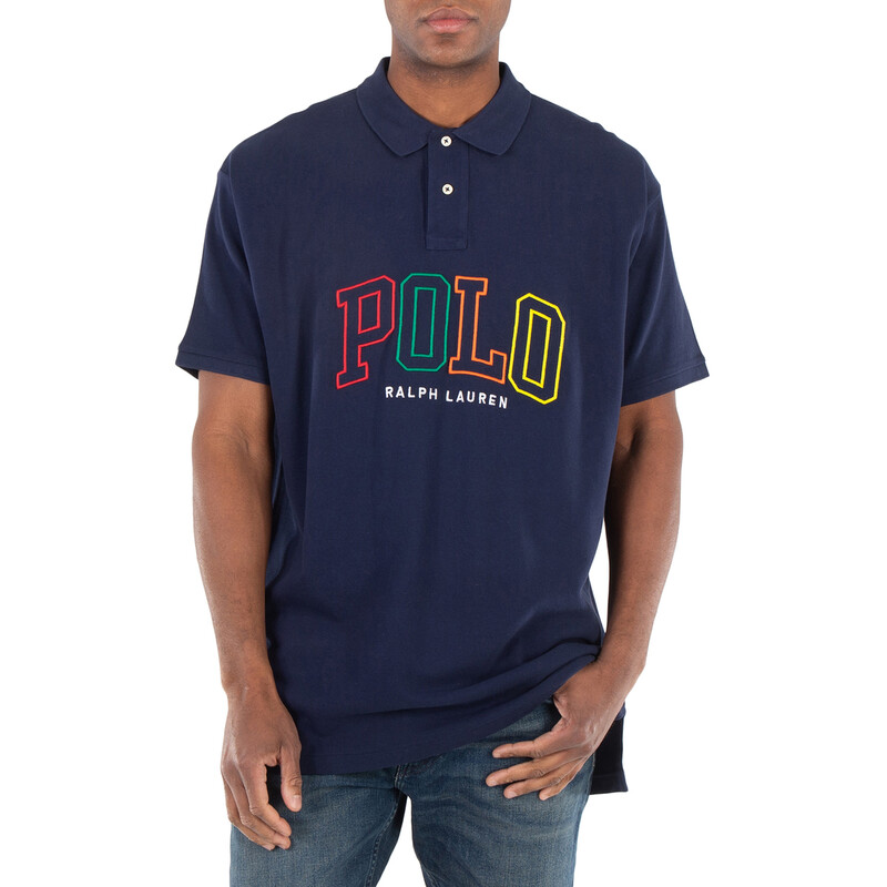 新品未使用　POLO RALPH LOUREN Mサイズ Polo Ralph Lauren Navy 20/1 Big Fit Logo Mesh Polo Shirt, Size