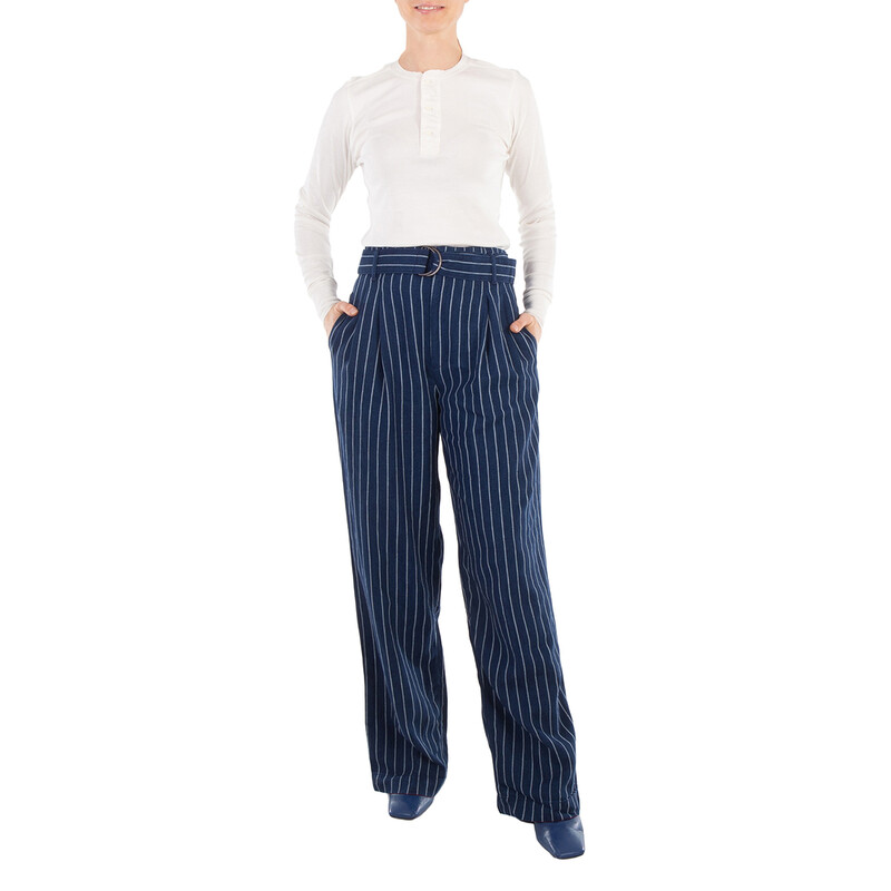 Polo Ralph Lauren Pinstripe Wide-Leg Pants, Size 2 211934938001
