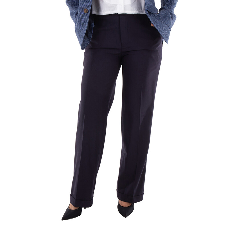 Polo Ralph Lauren Pleated Design Straight-Leg Long Pants, Size 0