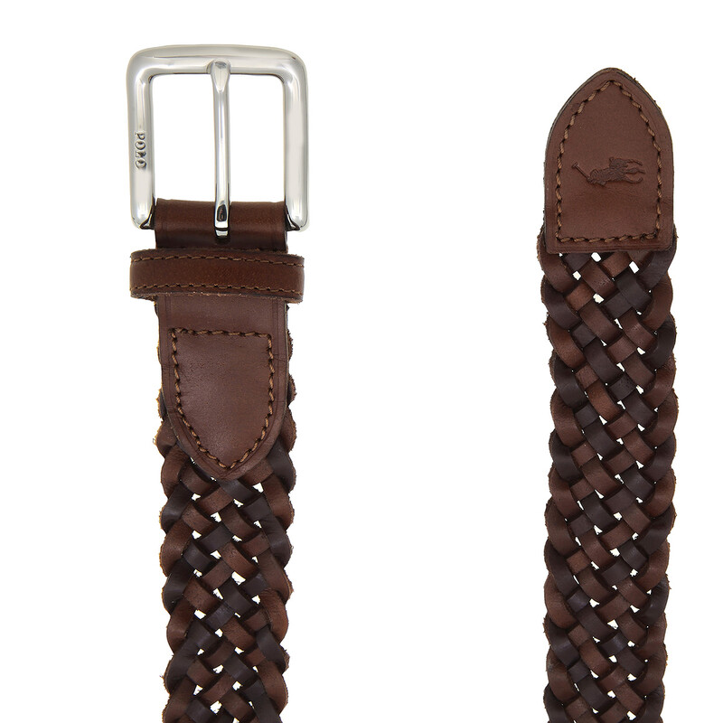 Polo Ralph Lauren Polo Pony Braided Leather Belt, Size 32