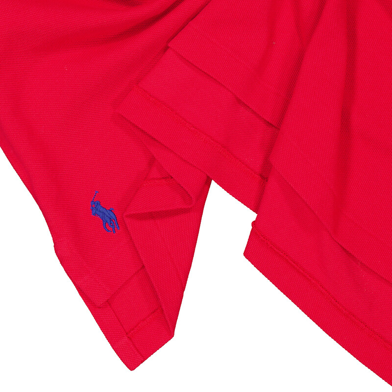 Polo Ralph Lauren Lサイズ限定カラー22000円 Polo Ralph Lauren Red 20/1 Big Fit Logo Mesh Polo Shirt, Size X
