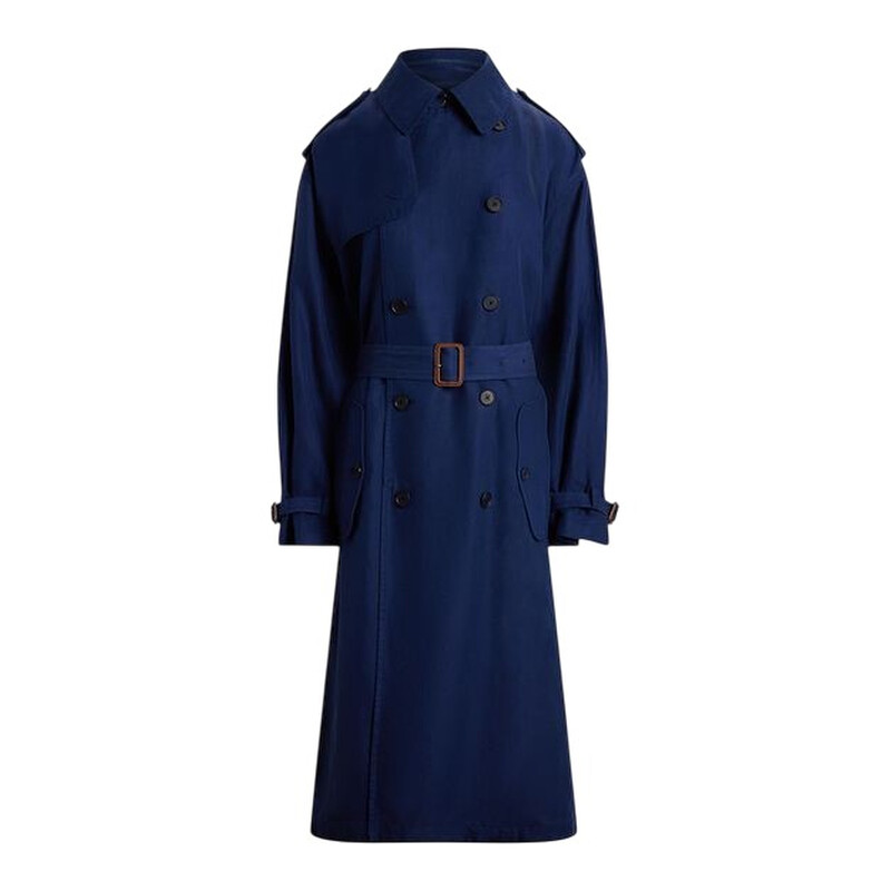 Polo Ralph Lauren Lightweight Silk-Blend Trench Coat, Size Medium