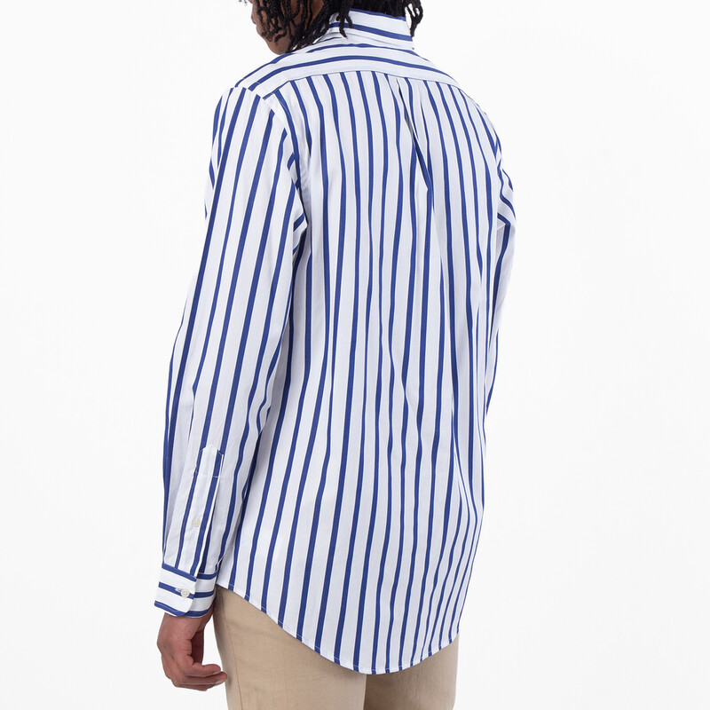 Polo Ralph Lauren - Classic Fit Striped Poplin Shirt - Mens - Blue - Size XL Polo Ralph Lauren - Classic Fit Striped Poplin Shirt - Mens - Blue - Size XL