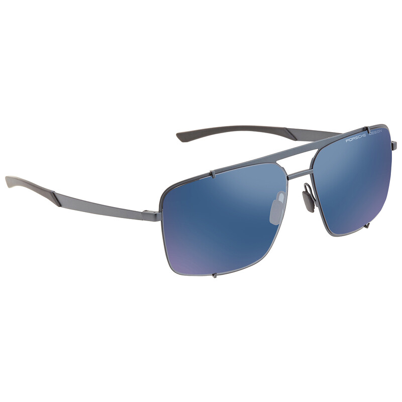 Porsche Design Blue Mirror Navigator Men's Sunglasses P8919 C 63