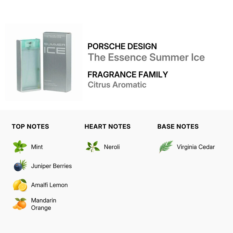 Porsche Design THE ESSENCE 80mL ポルシェデザイン Porsche Design Men's The Essence Summer Ice EDT Spray 2.7 oz
