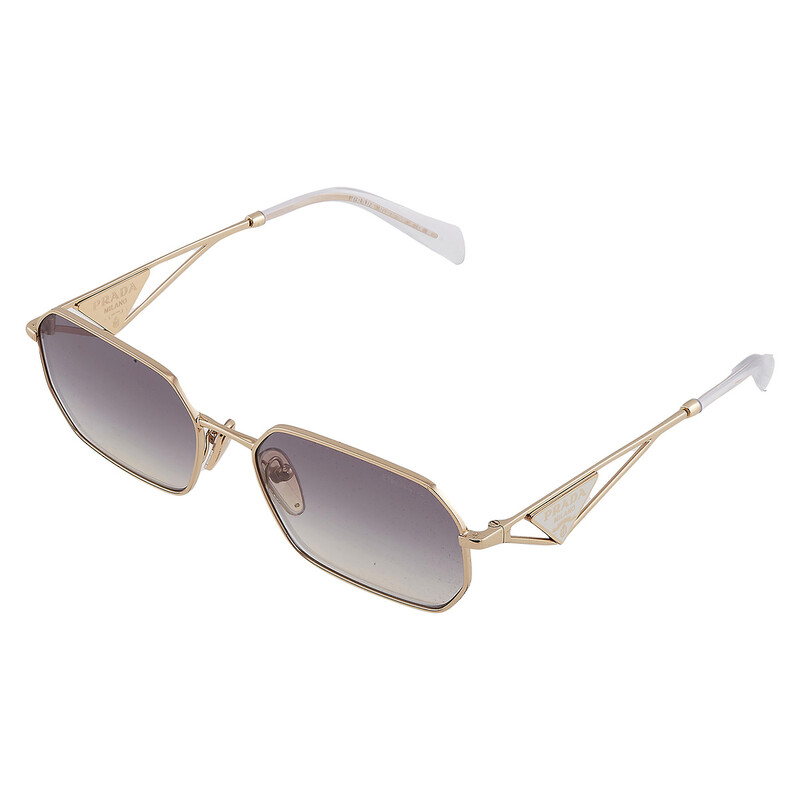 さら Prada Blue Gradient Mirror Silver Geometric Ladies Sunglasses PR