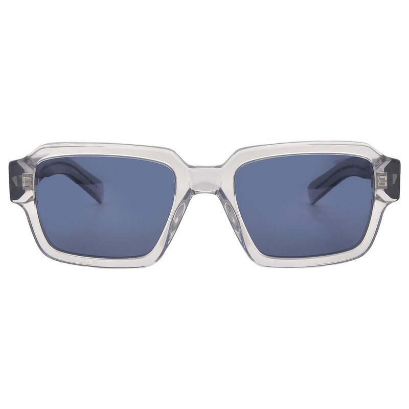 Prada Blue Rectangular Men's Sunglasses PR 02ZS U430A9 52