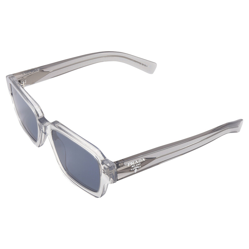 Prada Blue Transparent Oversized Square Sunglasses Prada PR B17SF L (55 - 18) with Blue lenses and Blue frame  main image 2