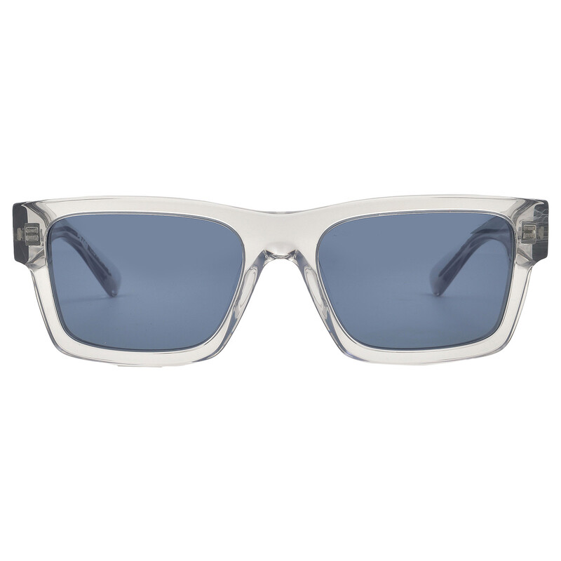 Prada Blue Rectangular Men's Sunglasses PR 25ZS U430A9 53