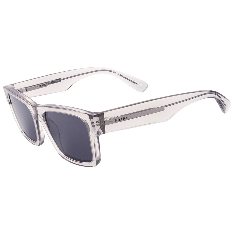Prada Blue Rectangular Men's Sunglasses PR 25ZS U430A9 56