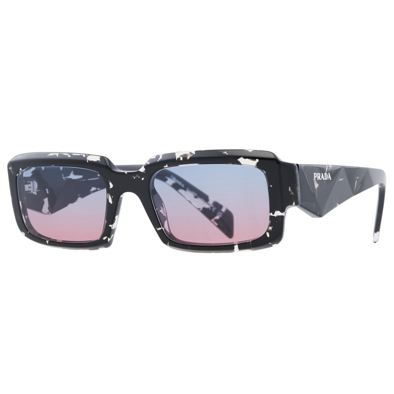 Prada Blue to Magenta Gradient Rectangular Men's Sunglasses PR