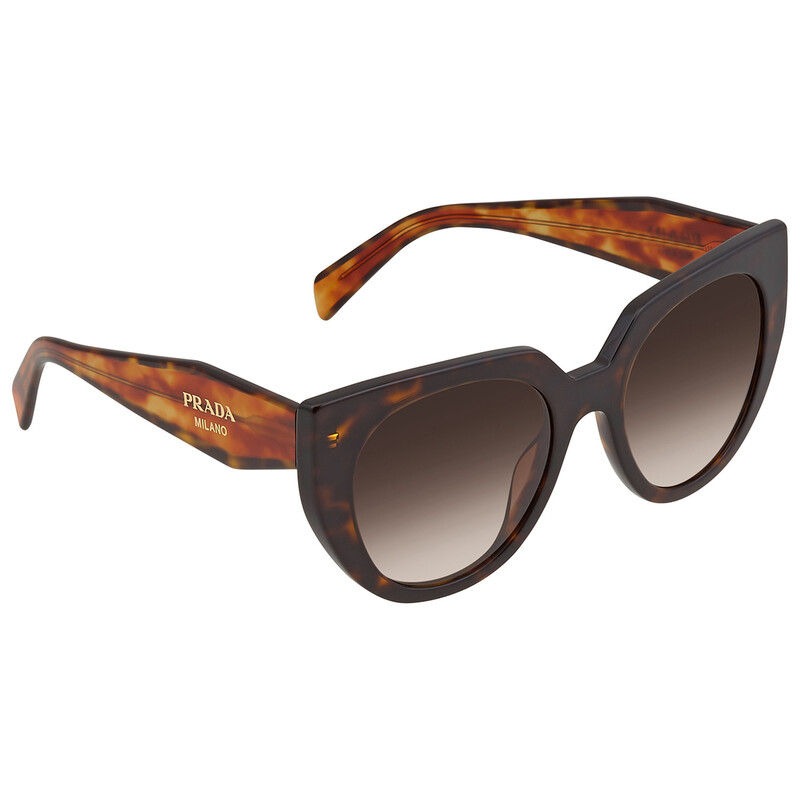 Prada Brown Gradient Cat Eye Ladies Sunglasses PR 14WS 2AU6S1 52