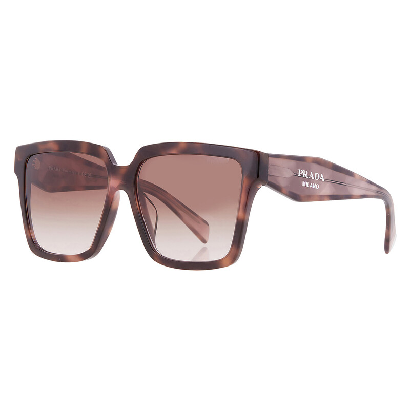 PRADA スクエアサングラス ブラウンレンズ Prada Eyewear スクエアフレーム サングラス | ブラウン | FARFETCH JP