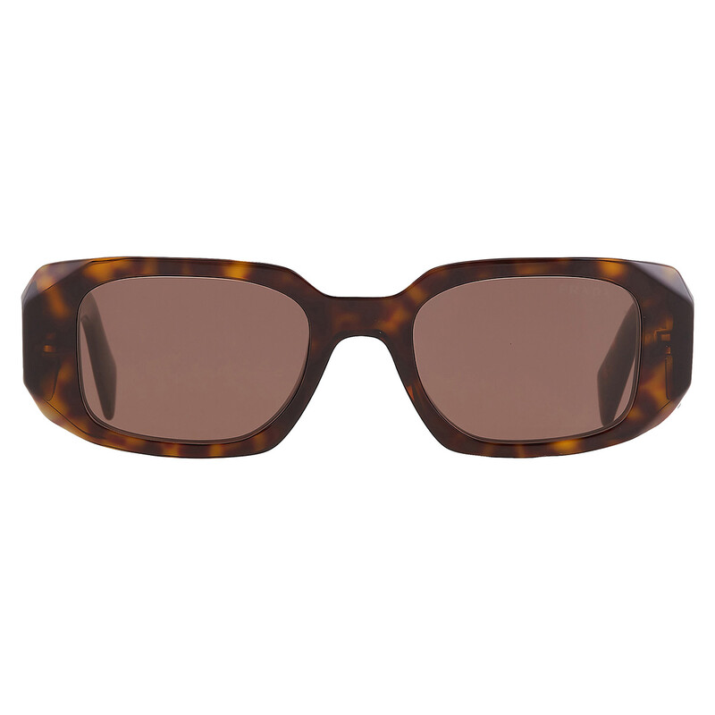 Prada Brown Rectangular Ladies Sunglasses PR 17WS 2AU8C1 49