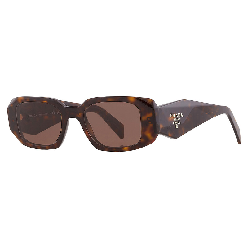 Prada Brown Rectangular Ladies Sunglasses PR 17WS 2AU8C1 49  display picture 3