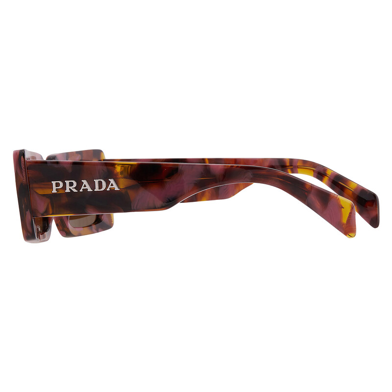 Prada Dark Brown Rectangular Ladies Sunglasses PR A07S 18N01T 52-X