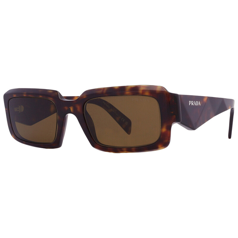 Prada Dark Brown Rectangular Men's Sunglasses PR 27ZS 19J09Z 54