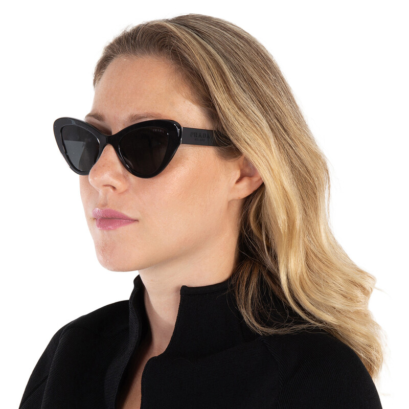 Prada Dark Gray Cat Eye Ladies Sunglasses PR 13YS 1AB5S0 52
