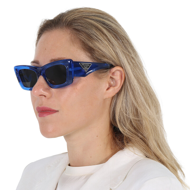 Prada Dark Gray Cat Eye Ladies Sunglasses PR 13ZS 18M5S0 50