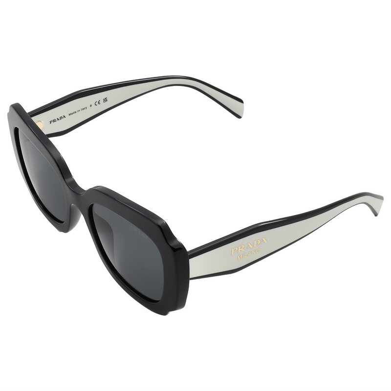Prada Dark Gray Irregular Ladies Sunglasses PR 16YS 09Q5S0 52